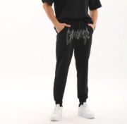 Unisex Taş Detaylı Eşofman Altı - Siyah resmi